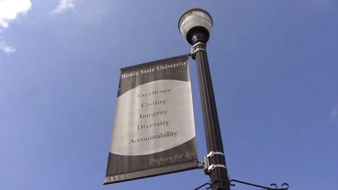 Bowie U Lightpost Stock Footage 79236621