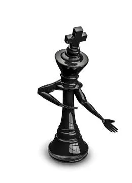 Bowing chess king Illustrazione stock