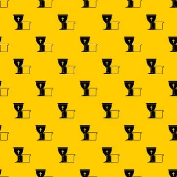 Bowl and bread pattern Illustrazione stock