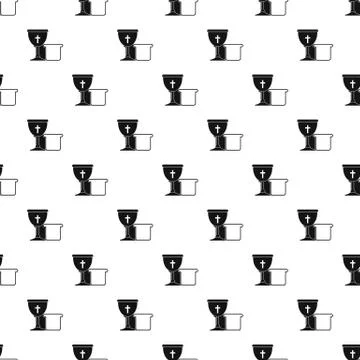 Bowl and bread pattern vector Illustrazione stock