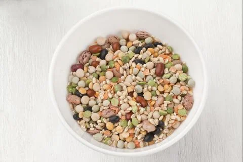 A bowl of assorted beans Stock Photos