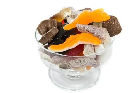 Bowl of assorted candy Stock Photos