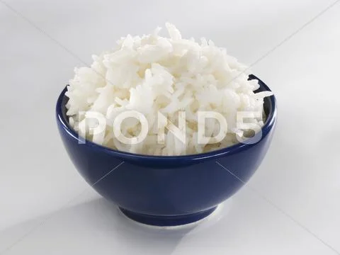 A bowl of basmati rice Stock Photos