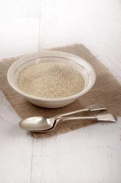 Bowl with bread crumbs Stock Photos