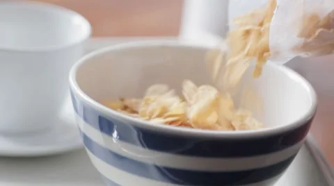 Bowl of Cereal Stock Footage 7730447