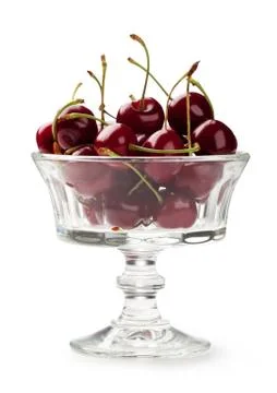 Bowl of cherry Stock Photos
