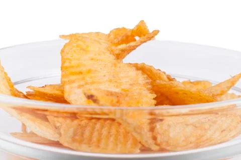 Bowl with chips Stock Photos