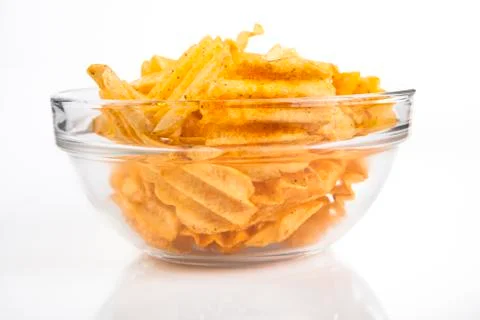 Bowl of chips Stock Photos