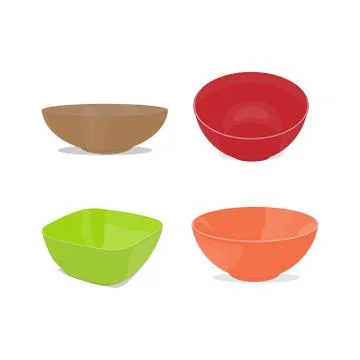 Bowl collection Stock Illustration