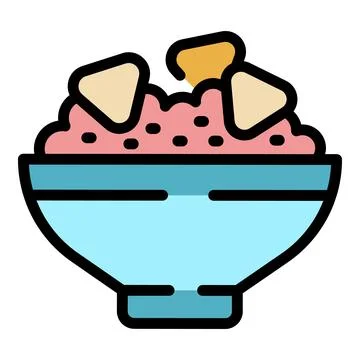 Bowl containing delicious risotto with parmesan cheese flakes Stock Illustration