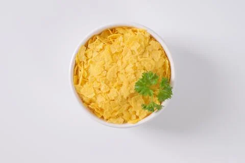 Bowl of corn flakes Foto stock