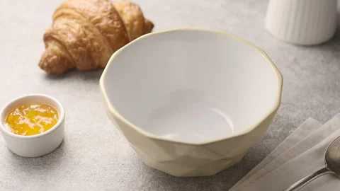 A bowl of cornflakes Stock Footage 148908157