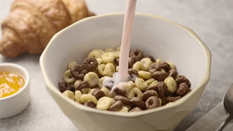 A bowl of cornflakes Stock Footage 148908313