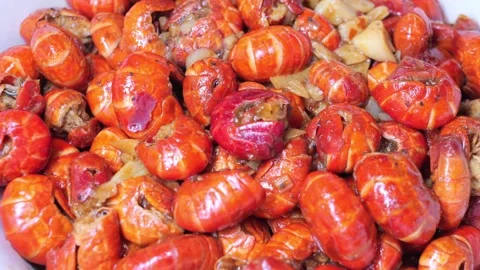 Bowl of Crawfish Top View. Stock-Footage 275835594