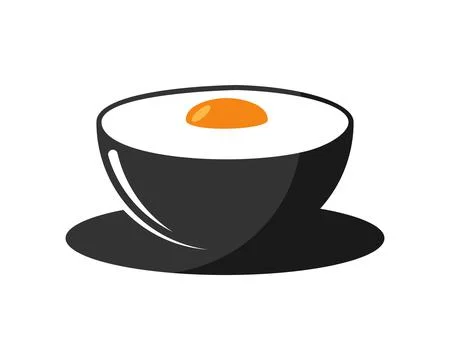 Bowl with egg yolk inside Stock Illustration