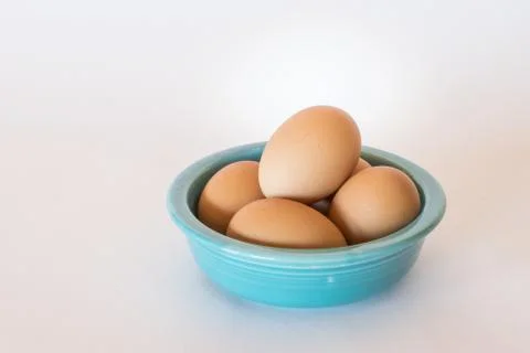 Bowl of Eggs Stockfoto's