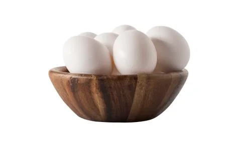 Bowl of Eggs - Side View Stock Photos