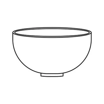 Bowl empty utensil kitchen Stock Illustration