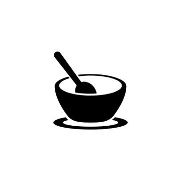 Bowl Flat Vector Icon Stock Illustration