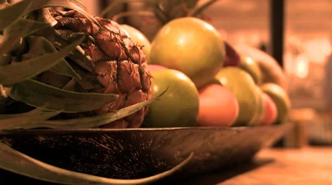 Bowl of fruit Stock Footage 8570718