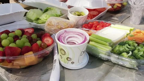 A bowl of fruit salad Stock Footage 155461211