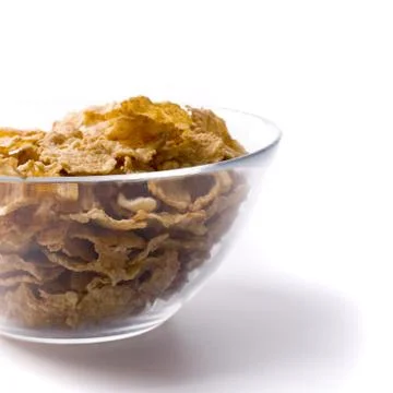 Bowl full of cornflakes Stock Photos