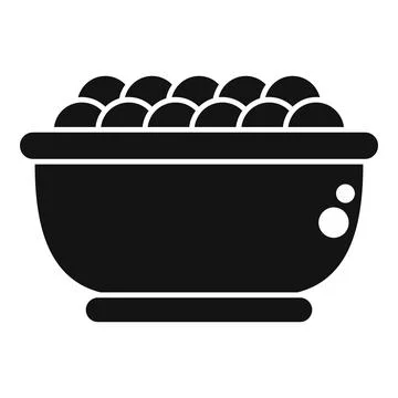 Bowl full of round objects representing molecular gastronomy concept 스톡 일러스트