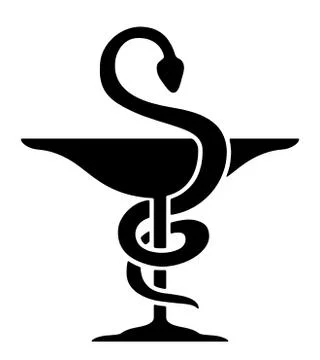 Bowl of Hygieia - pharmacy symbol 1 Stock Illustration