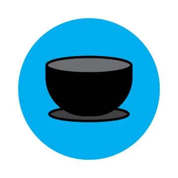 Bowl icon. Design template vector Illustrazione stock