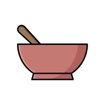 Bowl Icon Vector Design Stock Illustration