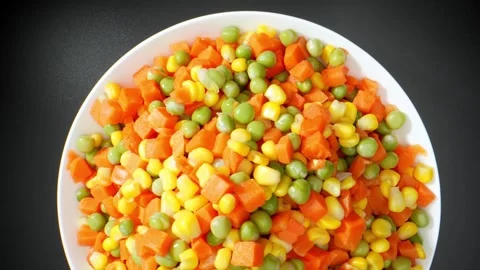 A bowl of mixed vegetables. Stock Footage 246591836