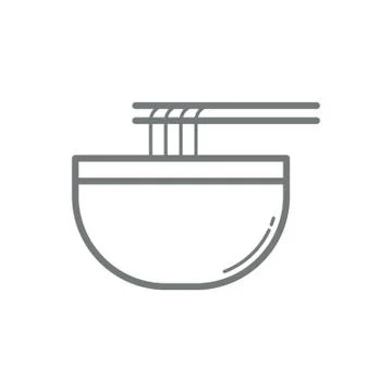 Bowl Of Noodles Ilustración de archivo