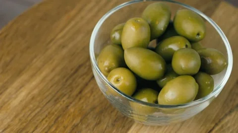 A bowl with olives Stock Footage 56048753