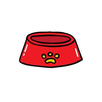 Bowl for pets doodle icon, vector illustration Stock Illustration