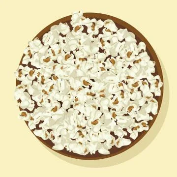 Bowl of popcorn Stock Illustration