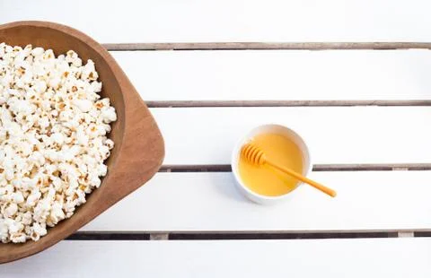 Bowl of popcorn Stock Photos