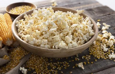 Bowl of Popcorn Stock Photos