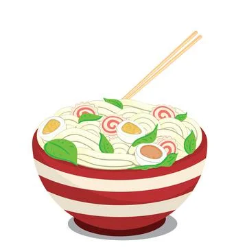 Bowl of ramen Illustrazione stock