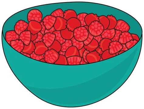 Bowl of Raspberry Candy Illustrazione stock