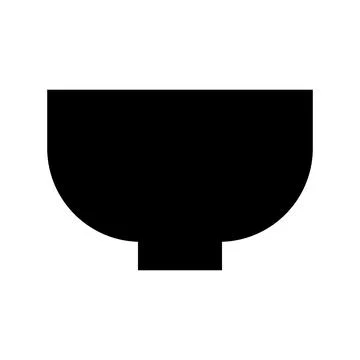 Bowl silhouette icon. Tableware. Vector. Stock Illustration