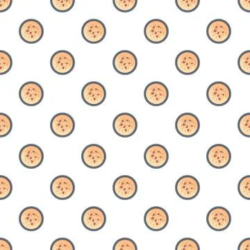 Bowl of soup seamless pattern repeating food background Illustrazione stock