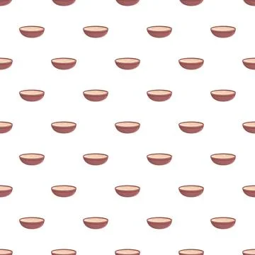Bowl of soup seamless repeating pattern design Stock Illustration