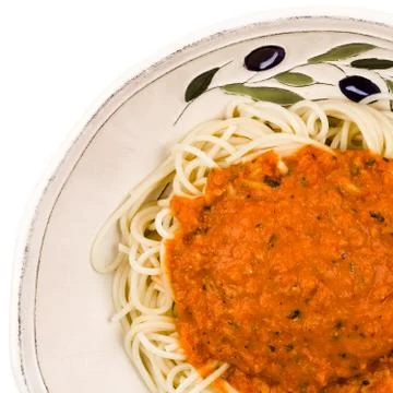 Bowl of spaghetti Stock Photos