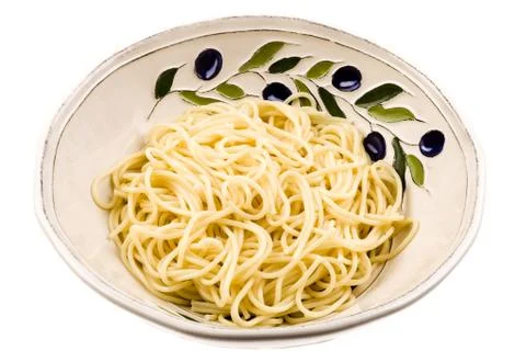 Bowl of spaghetti Stock Photos
