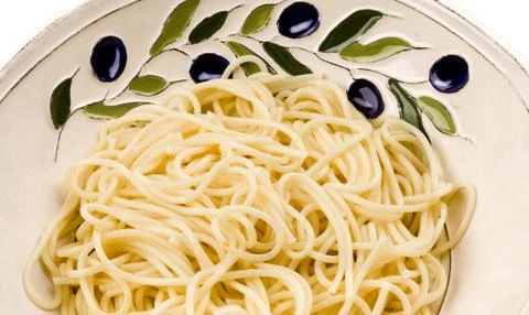 Bowl of spaghetti Stock Photos