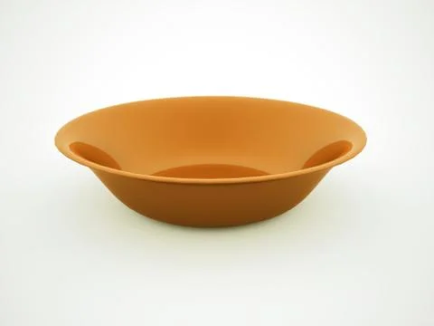Bowl with spoon rendered Stock Illustration