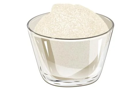 Bowl of sugar Stock Illustration