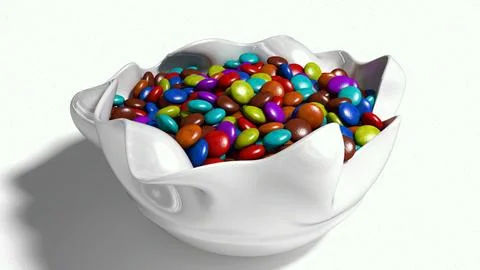 Bowl with Sweets Free 3D Model