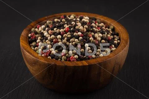 Bowl of various pepper Stock Photos