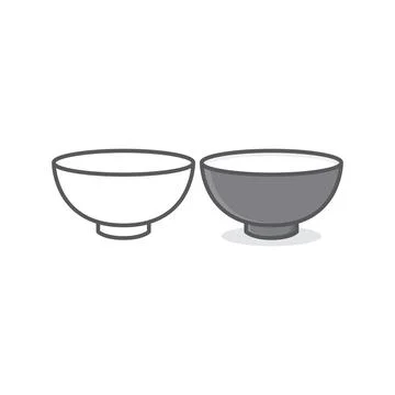 Bowl. Vector icon illustration template Illustrazione stock